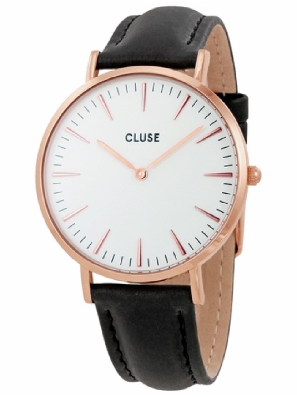 Cluse Watch CL18008 La Boheme Ladies Quartz Watch in rose gold and black